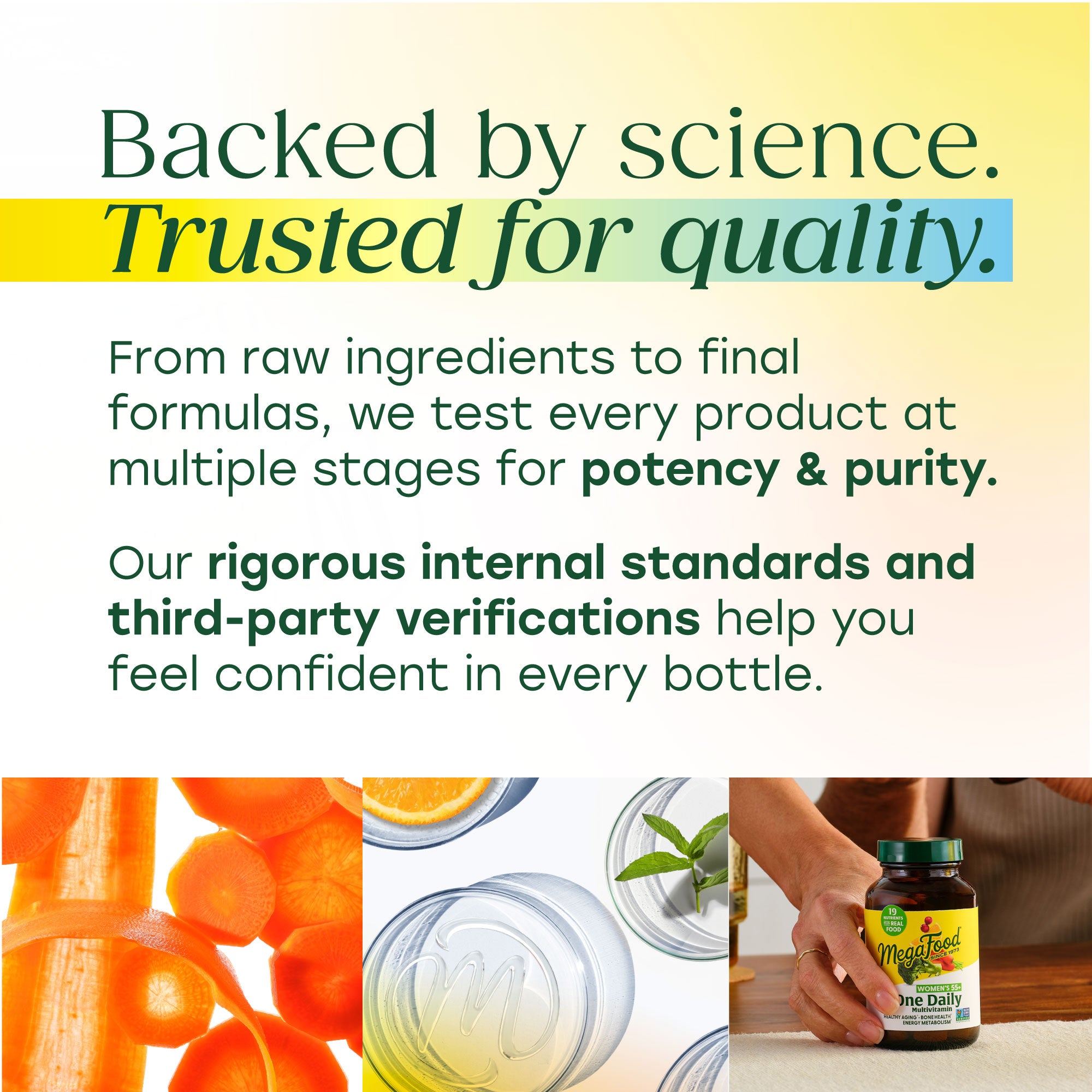 Backed by science. Trusted for quality