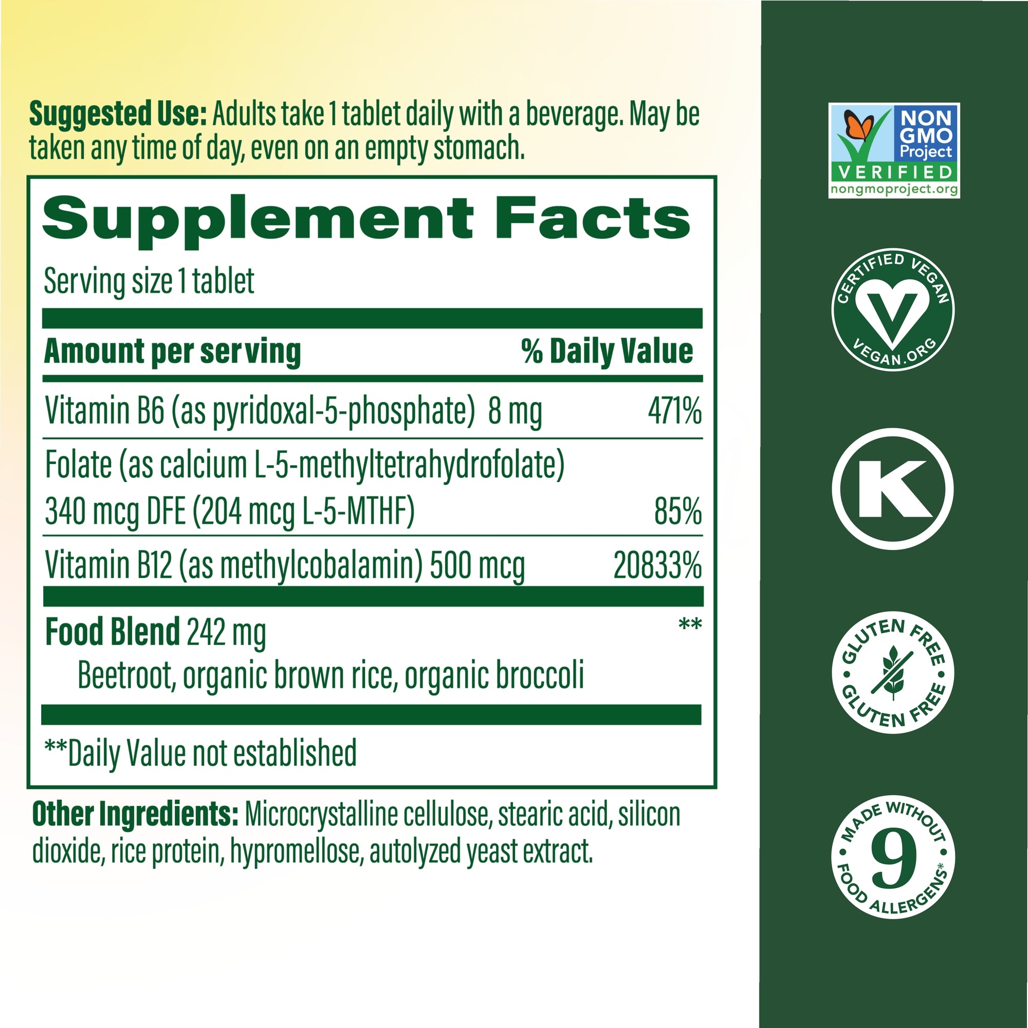 Supplement Facts Methyl B12