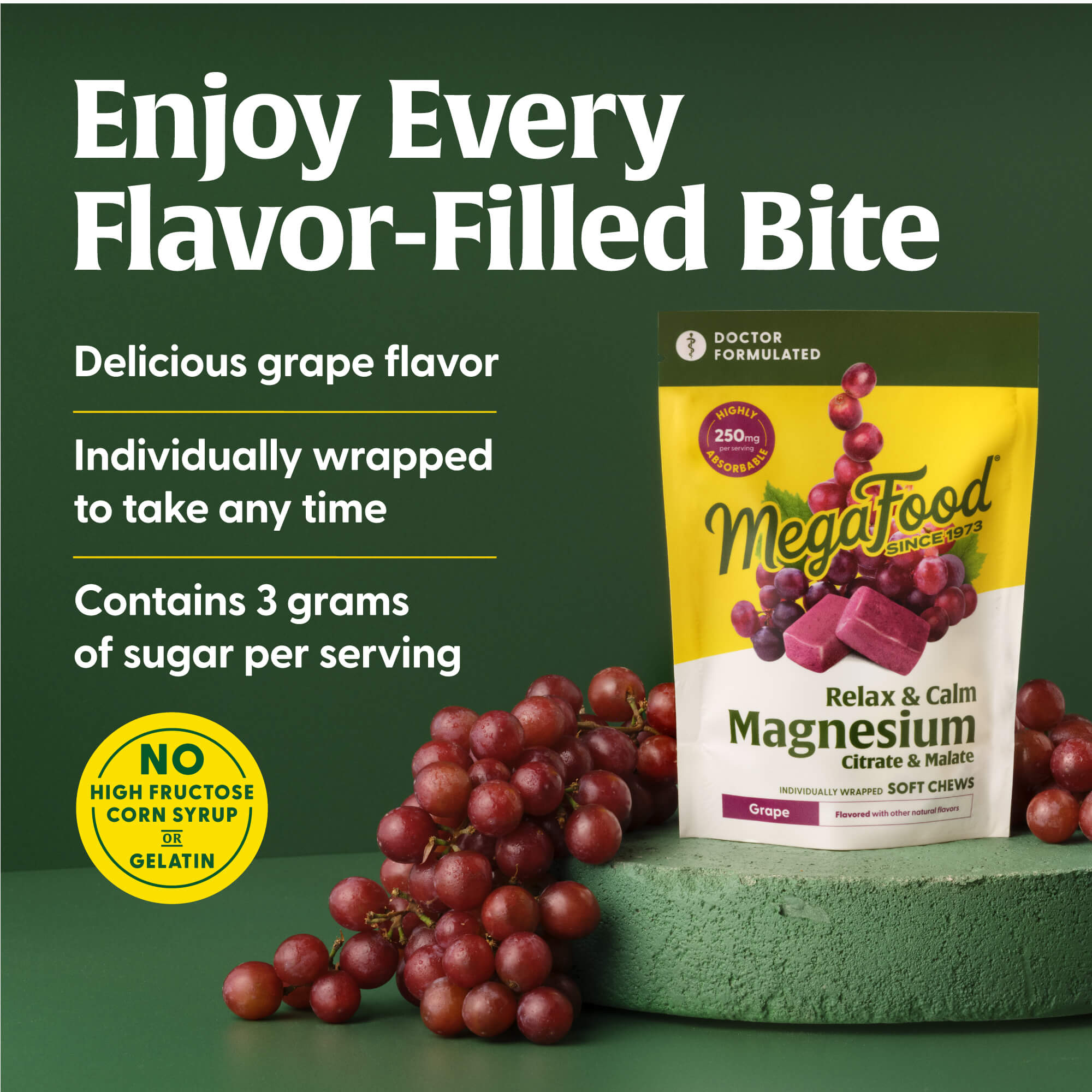 Relax + Calm† Magnesium Soft Chews - Grape