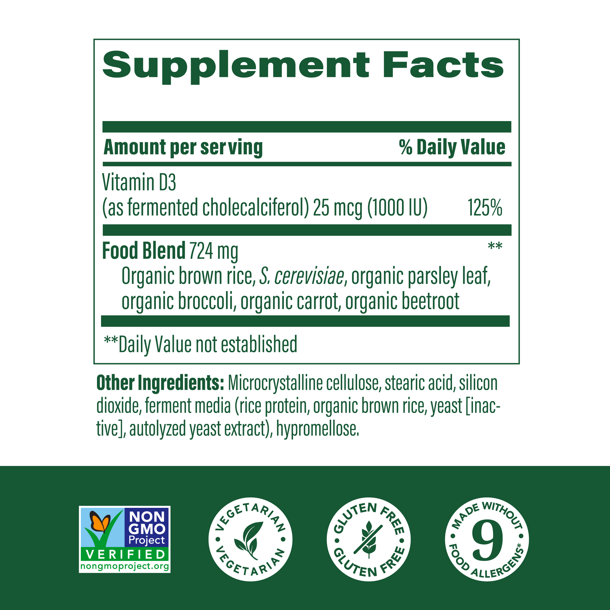 Vitamin D3 1000 IU (25 mcg)