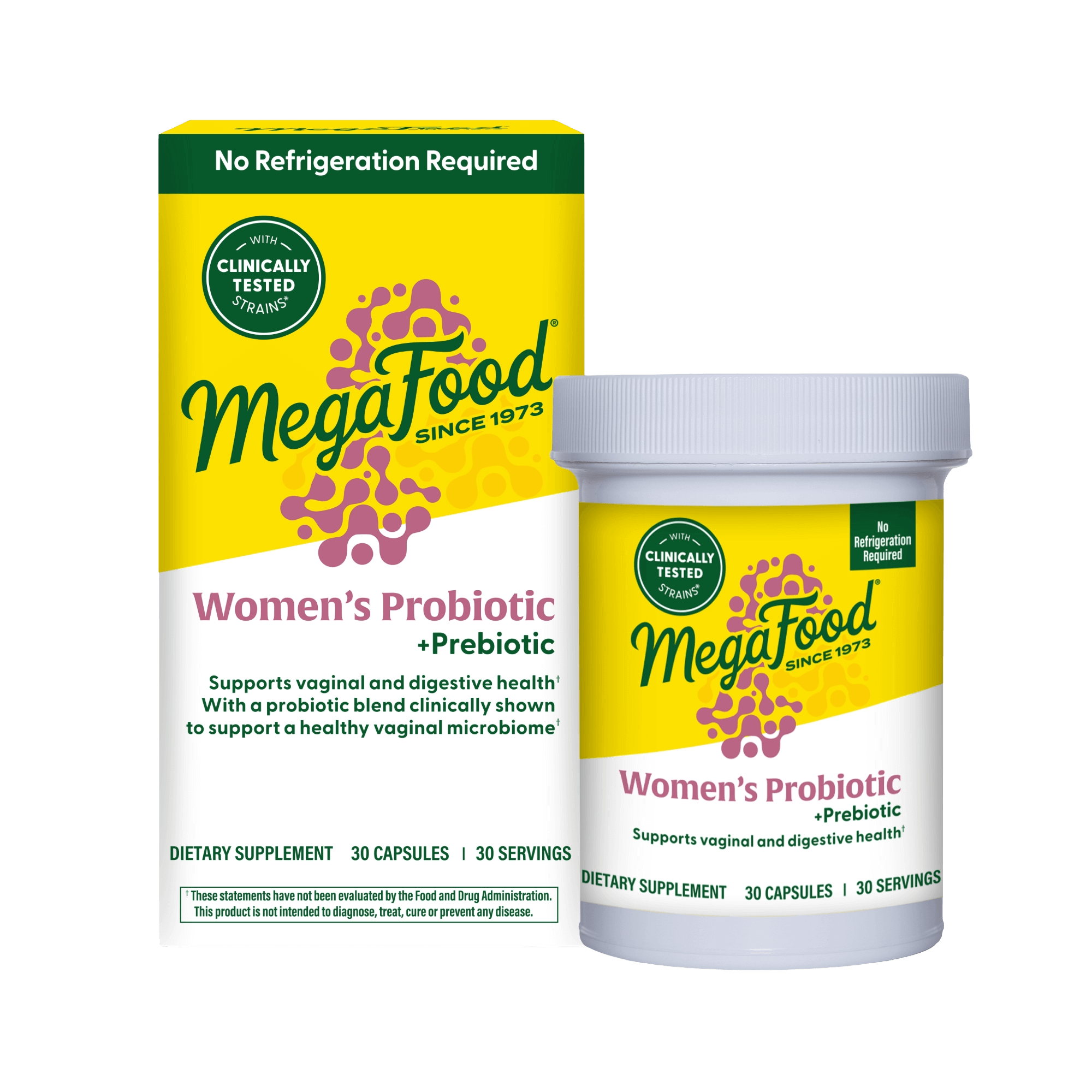 Women’s Probiotic + Prebiotic - Shelf Stable - with Clinically Tested Strains